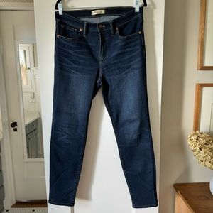 Madewell 9" High Rise Skinny Jeans in Larkspur Wash | size 29